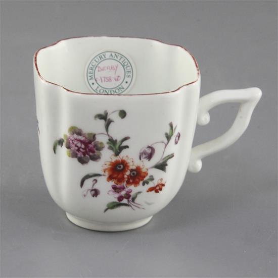 A Derby coffee cup, c.1758, h. 5.7cm